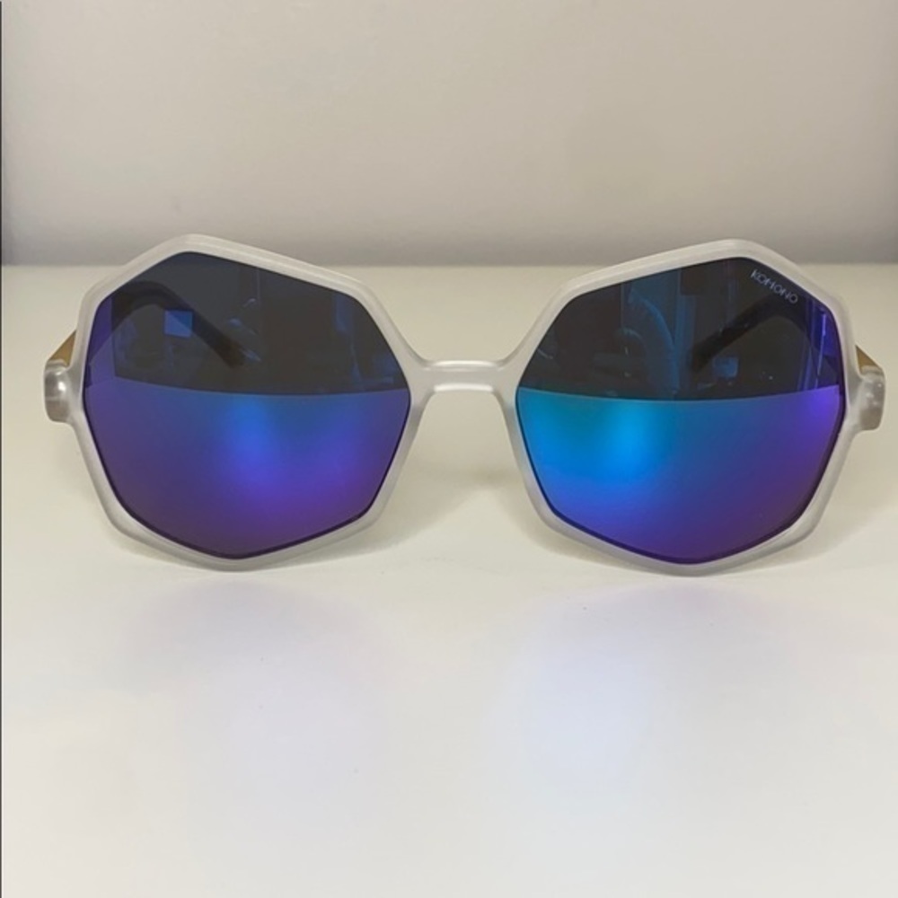 Komono Bonnie Ice Lemon Sunglasses NEW geometric neon - Picture 5 of 14